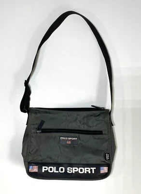 Bolsa carteiro/ombro vintage anos 90 polo esporte Ralph Lauren - Imagem 1 de 4