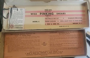 J. Wiss Pinking Shears Sewing Scissors Dressmaking Model C Original Box - Picture 1 of 5
