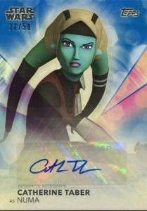 Women Of Star Wars Blue [50] Autograph Card Catherine Taber as Numa