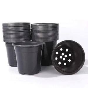 100 Pack Black Garden Nursery Plastic Pots 1/2Gallon Flower Plant Container Seed - Picture 1 of 7