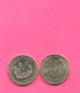 LESOTHO 2018 20 LISENTE UNCIRCULATED-BU UNUSED-MINT RECENT MODERN COIN - Picture 1 of 1