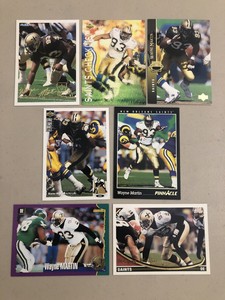 Wayne Martin 🏈 New Orleans Saints Football Cards 🏈 7 Card Lot 🏈 0606
