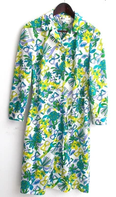 Damen Kleid Langarm weiß bunt gemustert Gr. 42 v. ARA Modell - Bild 1 von 2