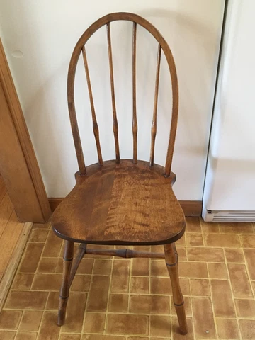 Vintage Wooden Windsor Farmhouse Chair Spindle Back Country - Small 35" tall Cover