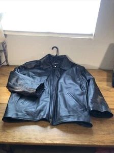 Vera Pelle 100% Italienische Viskose Leder Schwarz Gr. Extra Large XL Made In Italy - Bild 1 von 6