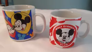 2 Mickey Mouse ceramic mugs preowned 1 is Mickey Mouse Club Walt Disney - Picture 1 of 3