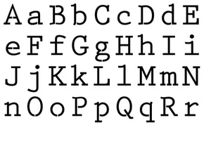 Alphabet Letter Stencil cut from Mylar complete alphabet numbers and symbols - Bild 1 von 4