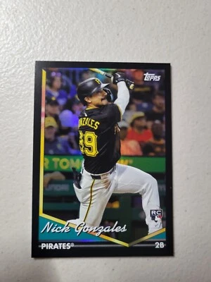 2024 Topps Archives #227 Nick Gonzales Rookie Black Foilboard NM Free Shipping - Image 1 of 2