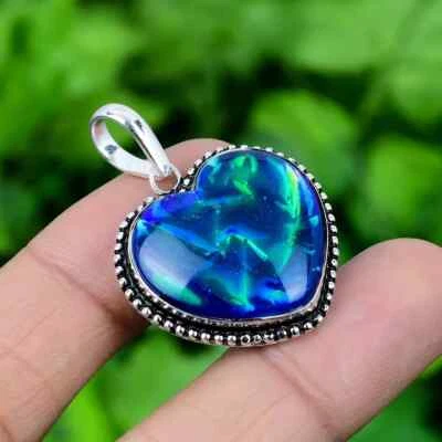 Dazzling Triplet Opal Gemstone 925 Sterling Silver Handmade Pendant T-9 - Image 1 of 4