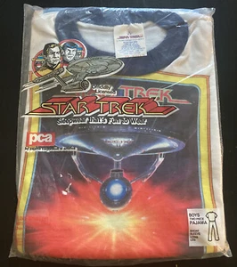 Vintage 1979 Star Trek U.S.S Enterprise Boys Pajama Set Size S 4-5 New Sealed - Picture 1 of 3