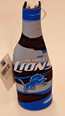 NFL Detroit Lions Bottle Cooler, Coozie, Koozie, Coolie, NEW (Pack of 2) Cover