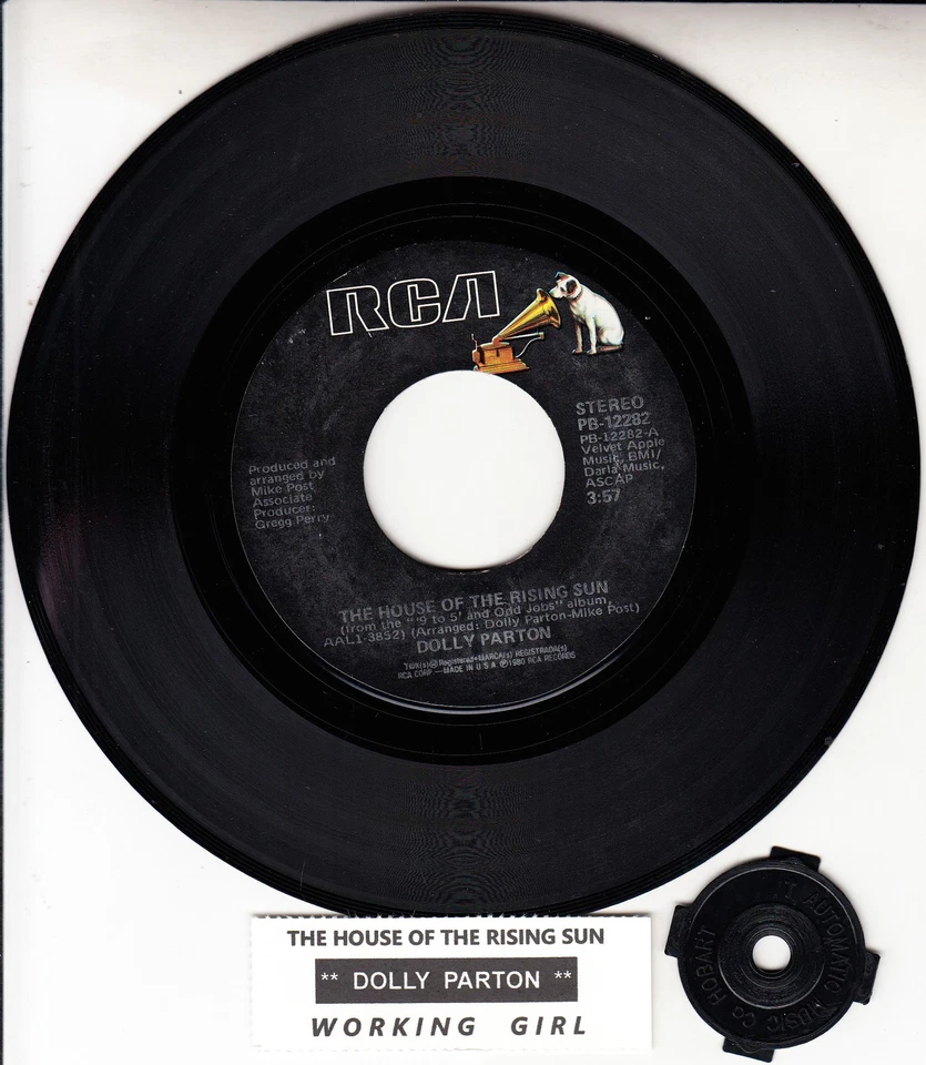 DOLLY PARTON The House Of The Rising Sun 7" 45 rpm record + juke box strip RARE  - Image 1 of 1