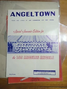 1963 Baseball Sheet Music ANGELTOWN Special Souvenir Edition - Picture 1 of 3