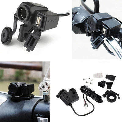 Isqueiro de motocicleta USB duplo à prova d'água GPS tomada de energia porta carregador - Imagem 1 de 4