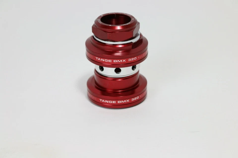 Auriculares Tange MX 320 rojo anodizado 1" roscado vieja escuela BMX NUEVO EN CAJA Foto 1 de 1