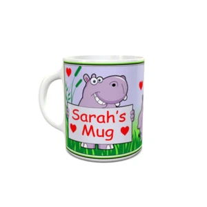 Hippo Personalised Mug Brand New Great Cute Unique Gift Free UK Shipping - Picture 1 of 4