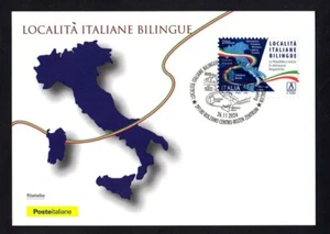 Italia 2024 : Località Italiane Bilingue - Cartolina Ufficiale Poste Italiane - Imagen 1 de 1