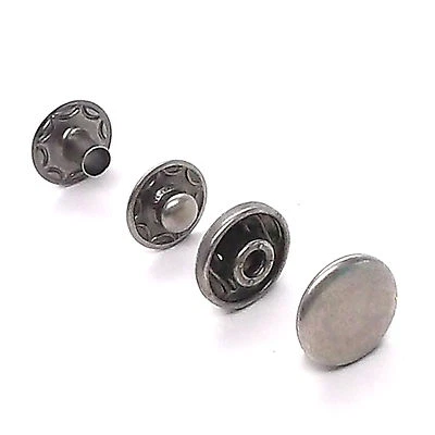 12 mm Spring Snaps Antique Nickel 10 Pack 1248-16 - Image 1 of 2