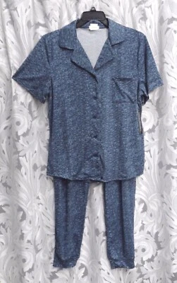 XXL~XL~L CATHERINE MALANDRINO CUELLO MUESCA PIJAMA CONJUNTO DORMIR TOP PANTALONES NUEVO Foto 1 de 4