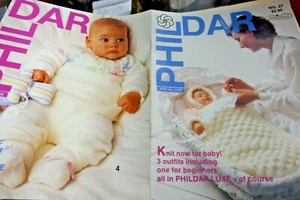 Phildar Baby Leaflet Knitting Outfilts 3 Outfits - Picture 1 of 3