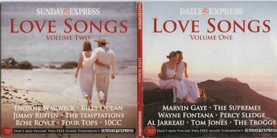 LOVE SONGS - PROMO 2 CD SET:SUPREMES TROGGS, PERCY SLEDGE, MARVIN GAYE, 4 TOPS - Image 1 of 3