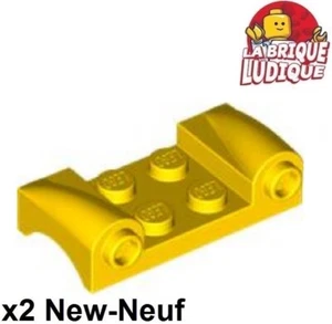 LEGO 2x Vehicle Adapter Kotflügel Wache Schlamm 2x4 Scheinwerfer Gelb/Gelb 93590 - Bild 1 von 1