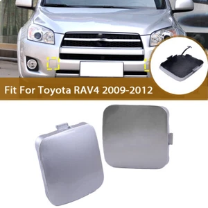 Silver New Left&Right Front Bumper Tow Hook Eye Cap Cover For Toyota RAV4 09-12 - Bild 1 von 6