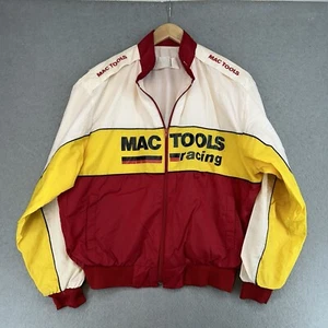 VTG Mac Tools Racing Car Jacket Color Multicolor Sz L 90s Swingster Lightweight - Picture 1 of 12