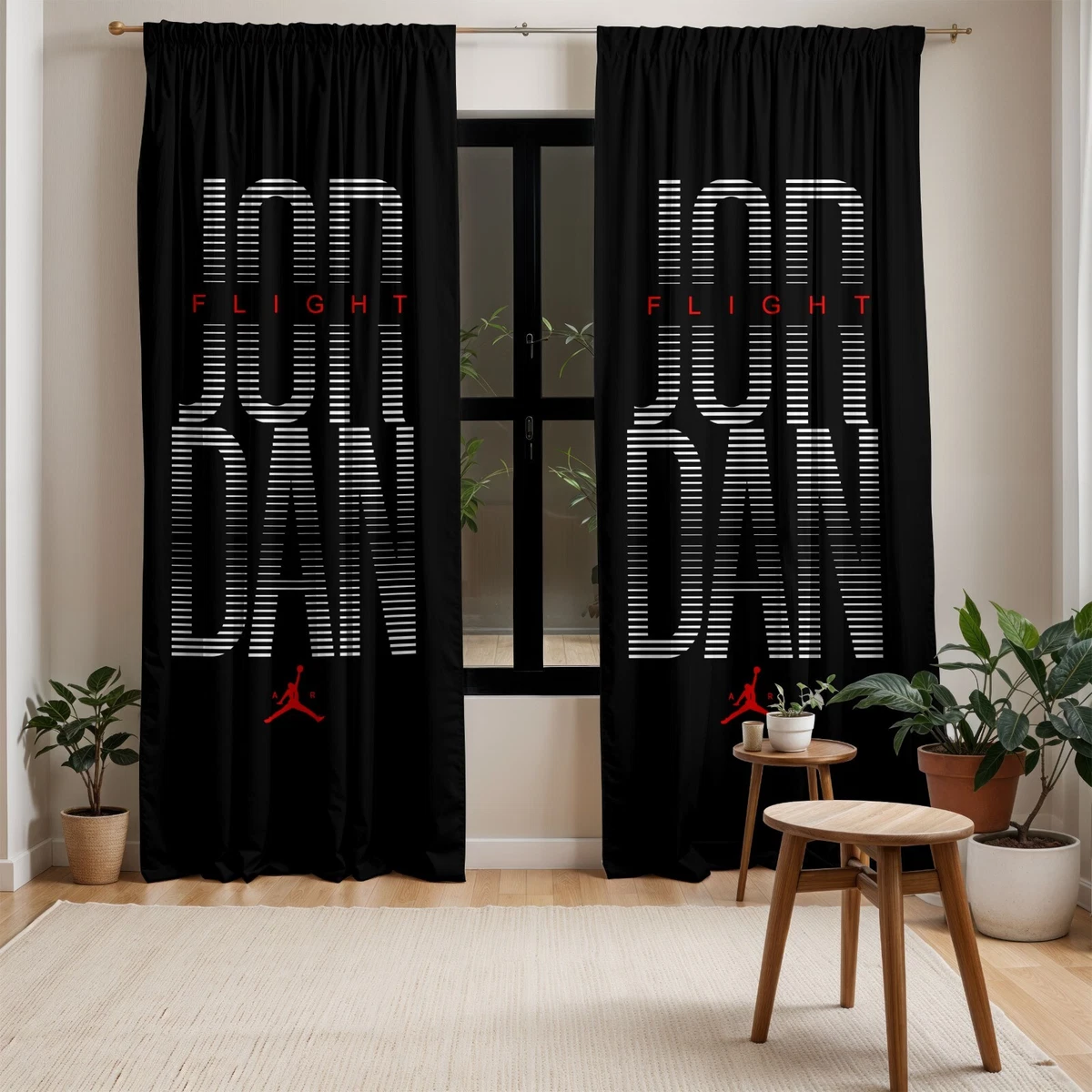 Michael Jordan Curtain, 2 Panel, Flight Jordan, Sneakerhead