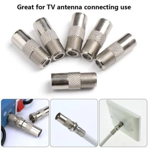 Sync Satellite Coax Connector Aerial Male Adapter F Female To TV Male F-Type - Picture 1 of 12