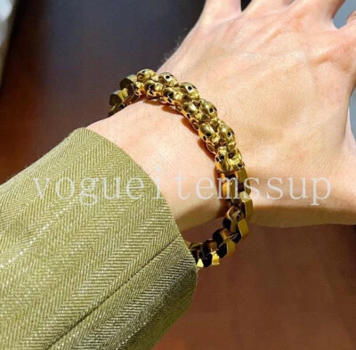 Men skull bracelet gold - Изображение 1 из 4