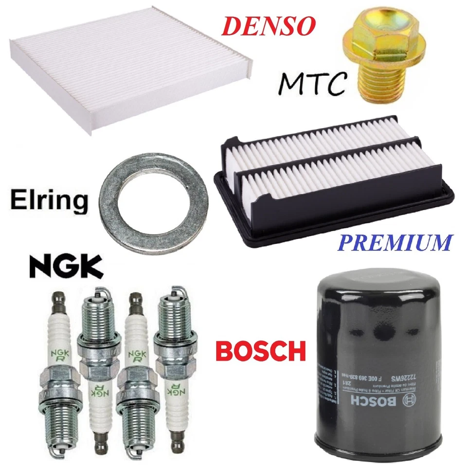 Tune Up Kit Cabin Air Oil Filters Spark Plugs for Acura ILX L4; 2.4L 2013-2014 - Image 1 of 1