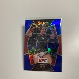 Julianna Pena 2022 Panini Select UFC Premier Level Blue Silver Prizm Card #183