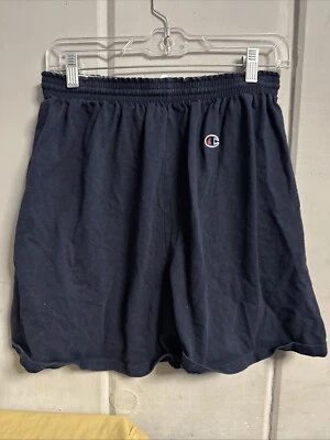 Vintage Y2K Champion Shorts Blue Cotton Embroidered Size L 1990’s - Image 1 of 4