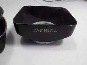 Yashica Rectangular Black Metal Lens Shade / Hood Slip-On 54mm with genuine case - Picture 1 of 6