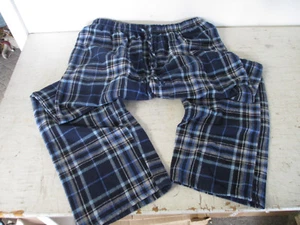 Unisex Blue Plaid Flannel, Large, Lounge Pants, Pajama Pants, Great Condition - Picture 1 of 2