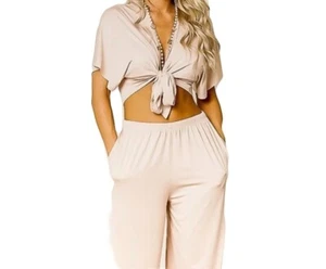 Wide Leg Pants Set - Picture 1 of 3