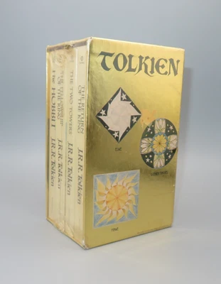 New Sealed Gold Foil Boxed Set JRR Tolkien Hobbit Lord Of The Rings 1-3 - Image 1 of 4