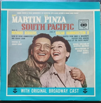 Original Broadway Cast ‎– South Pacific - mono LP record VG, cover G+ - Image 1 of 3