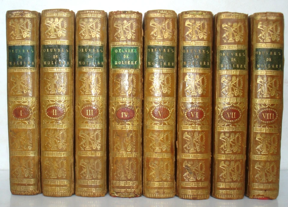 OEUVRES DE MOLIERE - 1778 - 8 vol complet - Observations de BRET - Photo 1/4