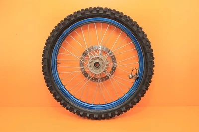 1997 96-01 YZ125 YZ 125 EXCEL BLUE Front Wheel Hub Rim Spokes Tire Center Rotor - Image 1 of 4
