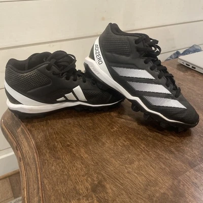 Adidas Adizero Impact Spark Mid Molded Football Cleats Youth Size 2.5 Black - Image 1 of 4