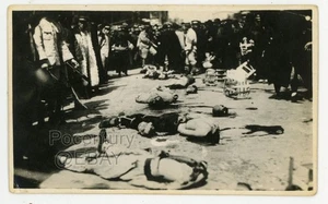 Vintage 1922 China Photograph Tientsin US Army 15 Regiment Street Massacre Photo - Bild 1 von 2