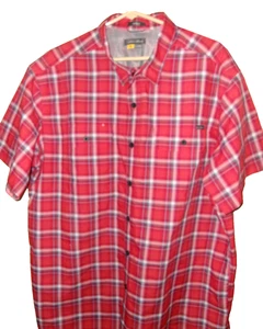 Camicia Eddie Bauer uomo 2XL bottoni mattoni vestibilità classica lunghezza 30" SPEDIZIONE GRATUITA - Foto 1 di 4