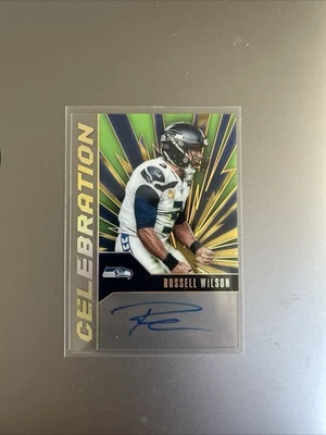 Panini Celebration Russell Wilson 2020 tarjeta automática CI-RW Foto 1 de 3