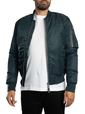 Schott Men's Airforcers Bomber Jacket, Blue - Image 1 of 4