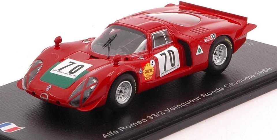 1/43 SPARK SF175 - Alfa Romeo 33/2 #70 Winner Ronde Cevenole 1969 Ignazio Giunti - Immagine 1 di 1
