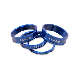 Farr-ST BMX Farr-ST Headset Spacers, 1-1/8", Blue, Set/4 - Picture 1 of 1