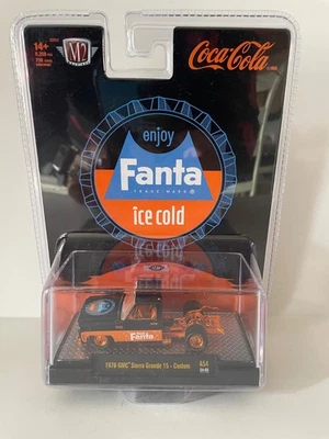 M2 MACHINES CHASE COCA COLA FANTA 1976 GMC SIERRA GRANDE 15 CUSTOM CHASE 1/64 - Image 1 of 4