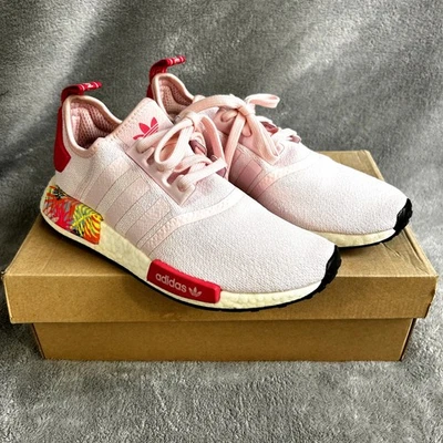 Adidas NMD_R1 Women’s 8 Pink Floral Sneakers Running Shoes Boost Lifestyle - Image 1 of 4